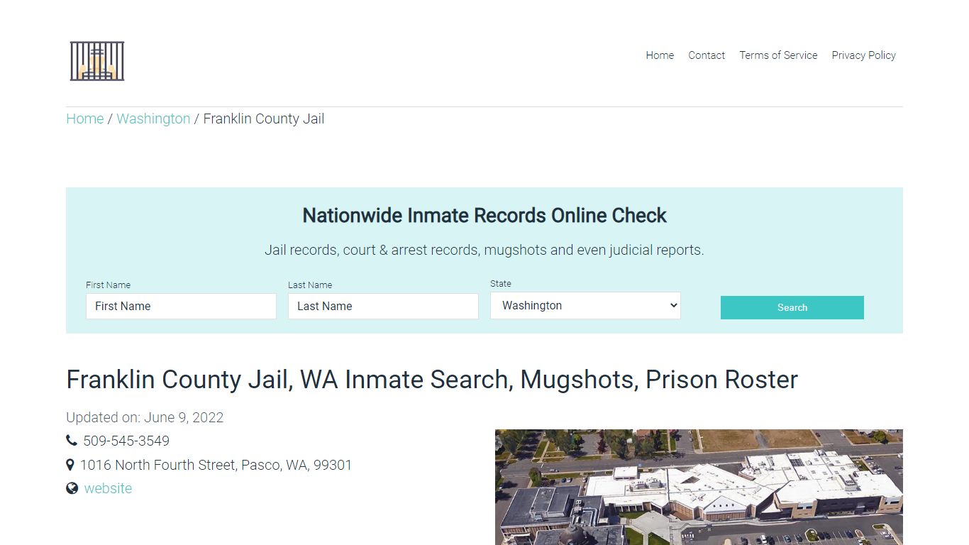 Franklin County Jail, WA Inmate Search, Mugshots, Prison ...